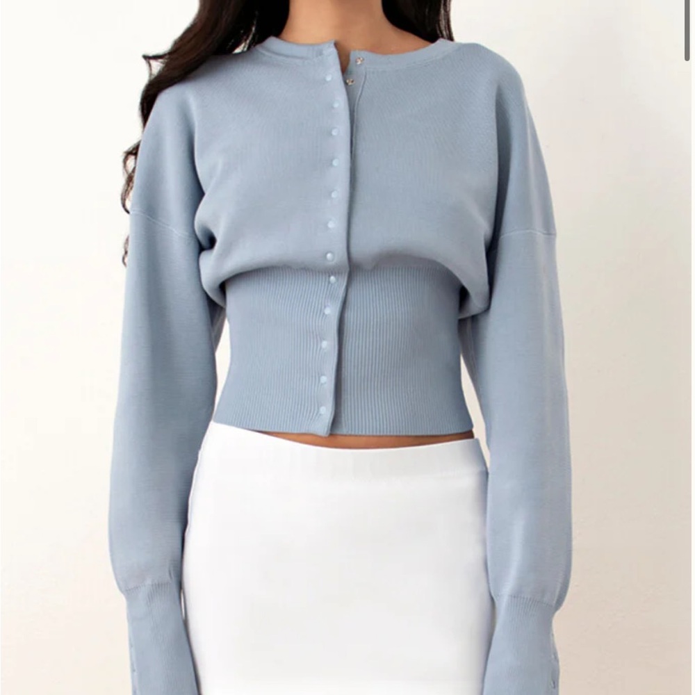ISO orseund iris blue cardigan M